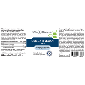 Omega-3 vegan pure aus Algenöl