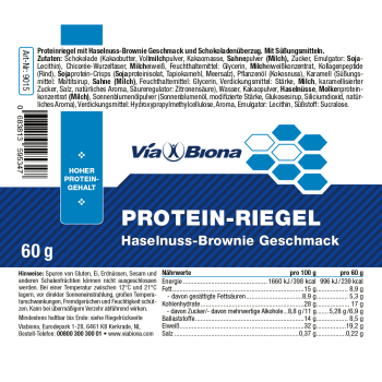 Protein-Riegel Haselnuss-Brownie