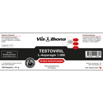 Testoviril max. + L-Asparagin 1.000