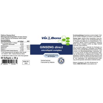 GINSENG direct microliquid complex